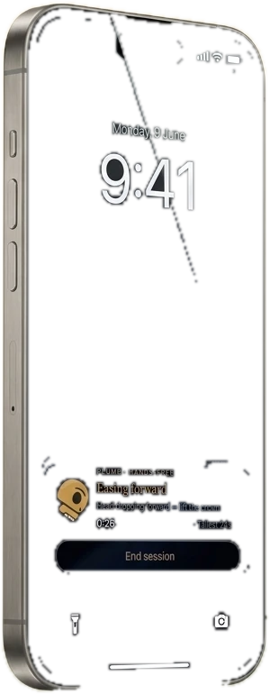 Plumb on iPhone — a Lock Screen glance while the phone is away